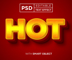 Hot PSD Fully Editable Text Effect. Layer Style PSD Mockup Template