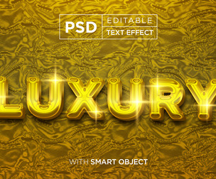 Luxury PSD Fully Editable Text Effect. Layer Style PSD Mockup Template
