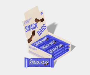 Snack Bar Display Box Mockup PSD Template