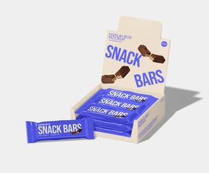 Snack Bar Display Box Mockup PSD Template