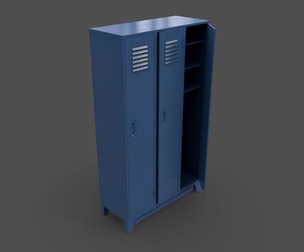 PBR School Gym Locker 08 - Blue Dark