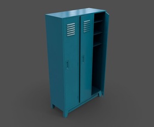 PBR School Gym Locker 08 - Blue Sea