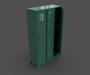PBR School Gym Locker 08 - Green Dark