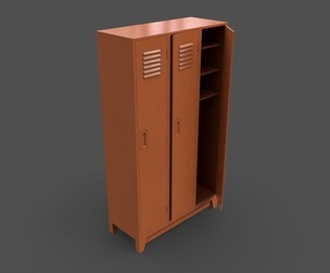 PBR School Gym Locker 08 - Orange