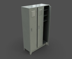 PBR School Gym Locker 08 - Pale Green
