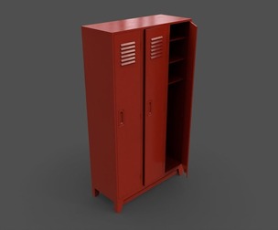 PBR School Gym Locker 08 - Red