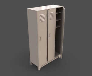 PBR School Gym Locker 08 - White