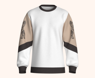 Men 3 Ton Printed Sleeve Sweatshirt | Marvelous / Clo3d / obj / fbx