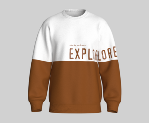 Men Printed Sweatshirt - EXPLORE | Marvelous / Clo3d / obj / fbx