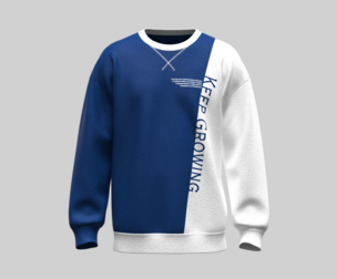 Men Printed Sweatshirt - Keep Growing | Marvelous / Clo3d / obj / fbx