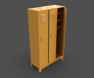 PBR School Gym Locker 08 - Yellow