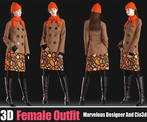 3d Famale Outfits (CLO3D, MD PROJECTS+OBJ+FBX)