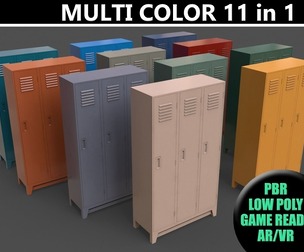 PBR School Gym Locker 08 - Multi Color