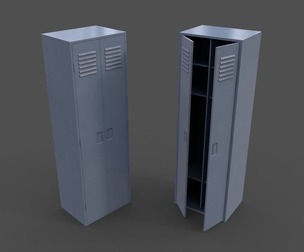 PBR School Gym Locker 09 - Grey