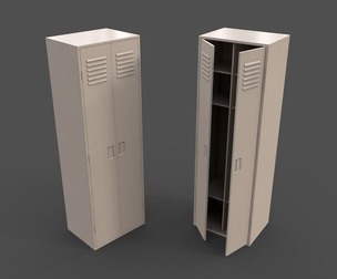 PBR School Gym Locker 09 - White