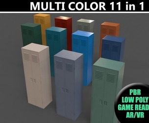 PBR School Gym Locker 09 - Multi Color