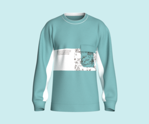 Men Pocket With Printed Sweatshirt | Marvelous / Clo3d / obj / fbx