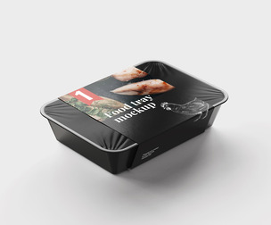 Food Tray Mockup PSD Template - Fresh Meat Packaging