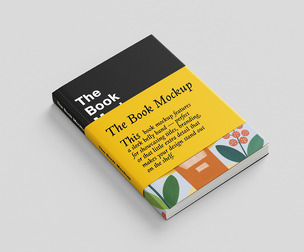 Hardcover Book Mockup PSD Template with Belly Band