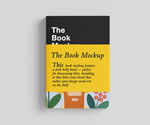 Hardcover Book Mockup PSD Template with Belly Band
