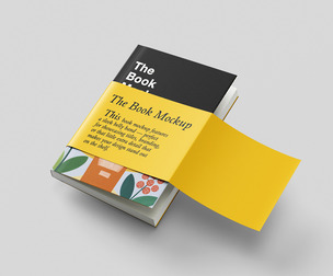 Hardcover Book Mockup PSD Template with Belly Band
