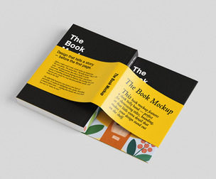 Hardcover Book Mockup PSD Template with Belly Band