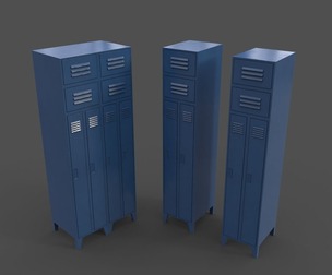PBR School Gym Locker 10 - Blue Dark