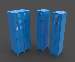 PBR School Gym Locker 10 - Blue Light