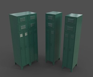 PBR School Gym Locker 10 - Green Dark