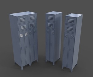 PBR School Gym Locker 10 - Grey