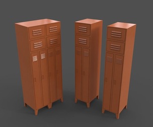 PBR School Gym Locker 10 - Orange