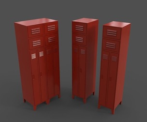 PBR School Gym Locker 10 - Red