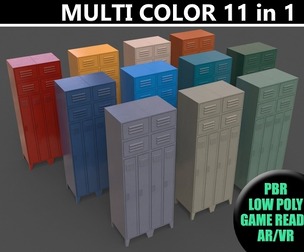 PBR School Gym Locker 10 - Multi Color