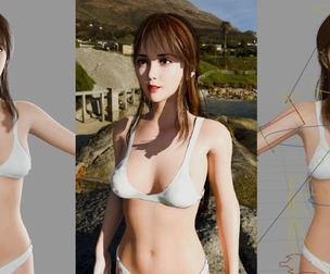 Realistic Character Hana - Fully Rigged 3D Model
