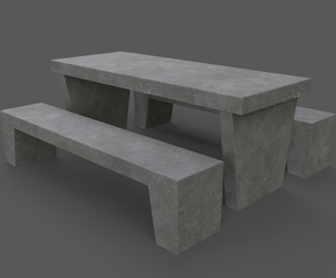 PBR Concrete Picnic Table A