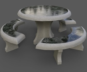 PBR Concrete Picnic Table B