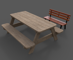 PBR Picnic Table Park Bench