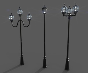 PBR Outdoor Street lamp post