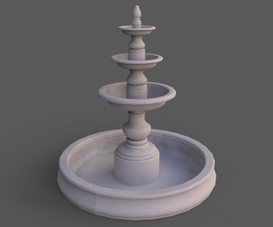 PBR Modern Memorial Fountain A