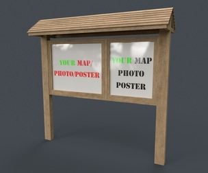PBR Outdoor Wooden Notice Board A