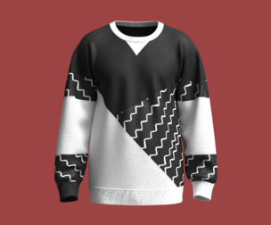 Men Cut And Sew Printed Sweatshirt | Marvelous / Clo3d / obj / fbx