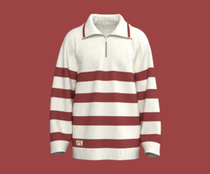 Men Jacquard Sweater With Patch | Marvelous / Clo3d / obj / fbx