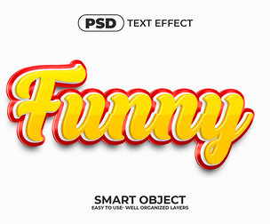 3D Funny PSD Fully Editable Text Effect. Layer Style PSD Mockup Template