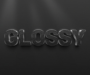 3D Glossy PSD Fully Editable Text Effect. Layer Style PSD Mockup Template
