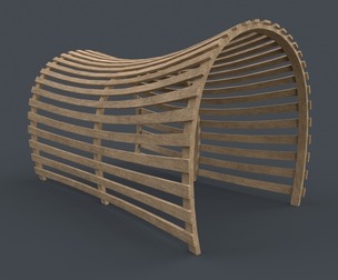 PBR Wooden Pergola Gazebo A1