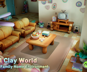 Pastel Clay World – Stylized Family Home Environment