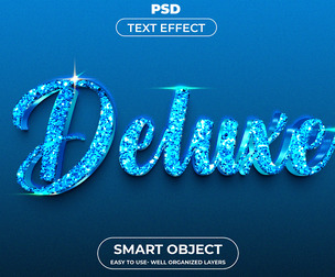 3D Deluxe PSD Fully Editable Text Effect. Layer Style PSD Mockup Template