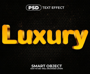 3D Luxury PSD Fully Editable Text Effect. Layer Style PSD Mockup Template