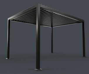 PBR Wooden Pergola Gazebo B3