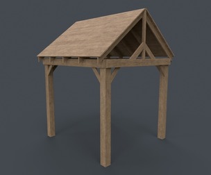 PBR Wooden Pergola Gazebo C1